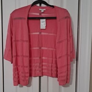 Cato's Pink Sweater Cardigan Size 22/24